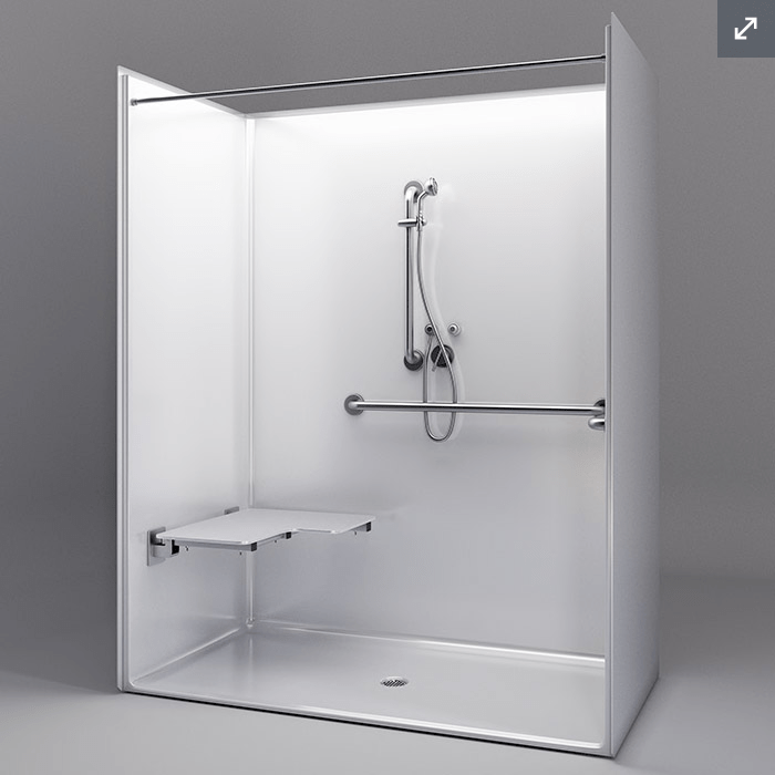 Freedom ADA Roll In Shower Left Freedom Showers